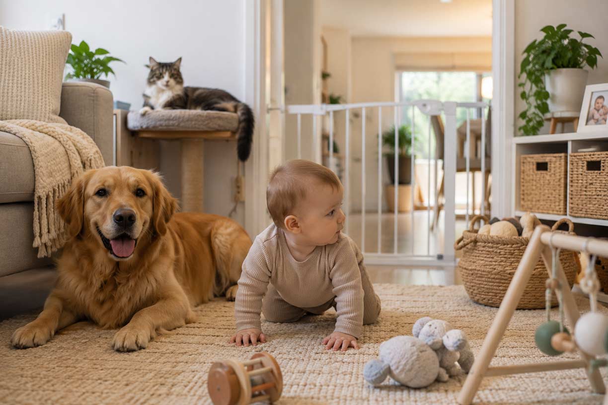 Baby Proofing When You Have Pets New