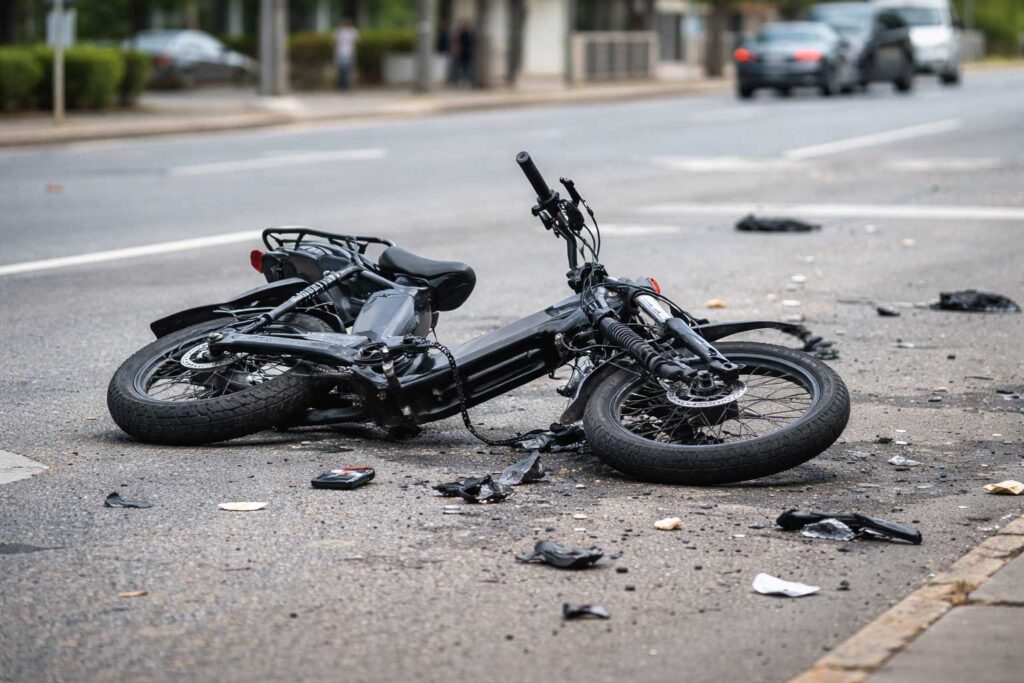 Damaged E Bike After Crash