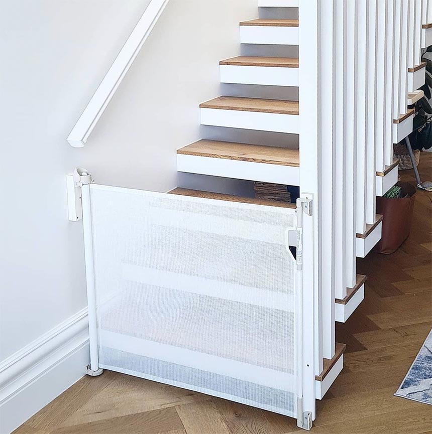 Retractable Baby Gate Wall Mounted - Baby Proofing Sydney